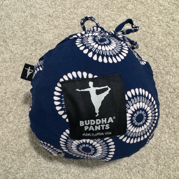 Buddha Pants Sunshine Harem Yoga Pants Navy Cotton Packable Relaxed Fit-Medium - Picture 8 of 9